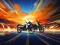 Honda Motorräder vor einem anime-ähnlichen Hintergrund.