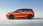 Oranger Kleinwagen BYD von der Seite
