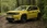 Gelber Fiat Grande Panda in einem Wald.