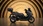 Schwarze Honda Forza 125 vor gold-schwarzem Hintergrund, seitlich.