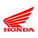 Rotes Honda Motorrad-Logo mit stilisierten Flügeln.