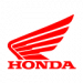 Rotes Honda Motorrad-Logo mit stilisierten Flügeln.