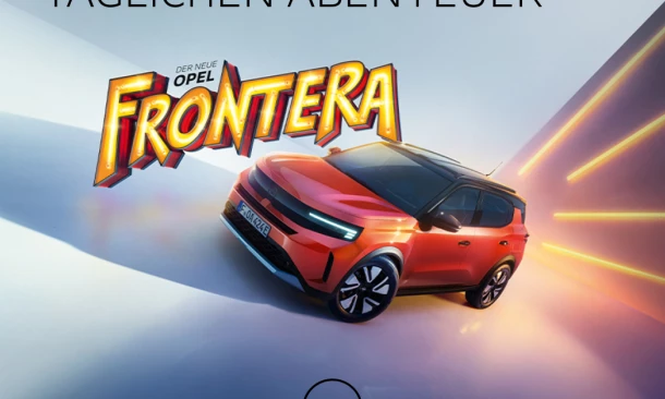 Werbeanzeige für ein Opel SUV von Opel.