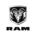 Ram-Logo: Stilisierter silberner Widderkopf in einem schildförmigen Rahmen.