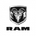 Ram-Logo: Stilisierter silberner Widderkopf in einem schildförmigen Rahmen.